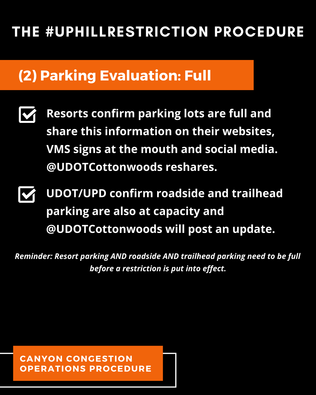 Parking Evaluations Full rules