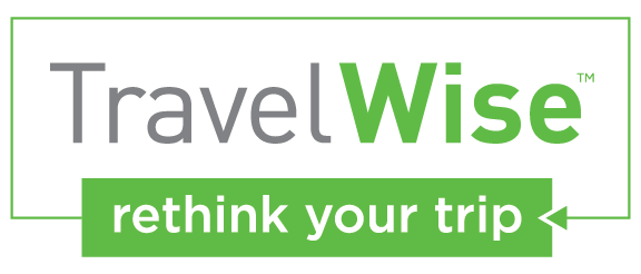 TravelWise logo with slogan "rethink your trip".